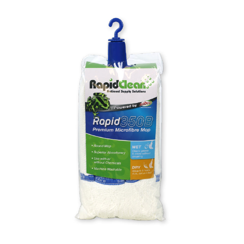 RapidClean Rapid350 Premium Microfibre Round Mops 350g