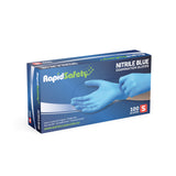 RapidSafety Nitrile Blue Examination Gloves - Various Sizes