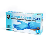 ApolloTouch Blue Nitrile Powder Free Disposable Gloves