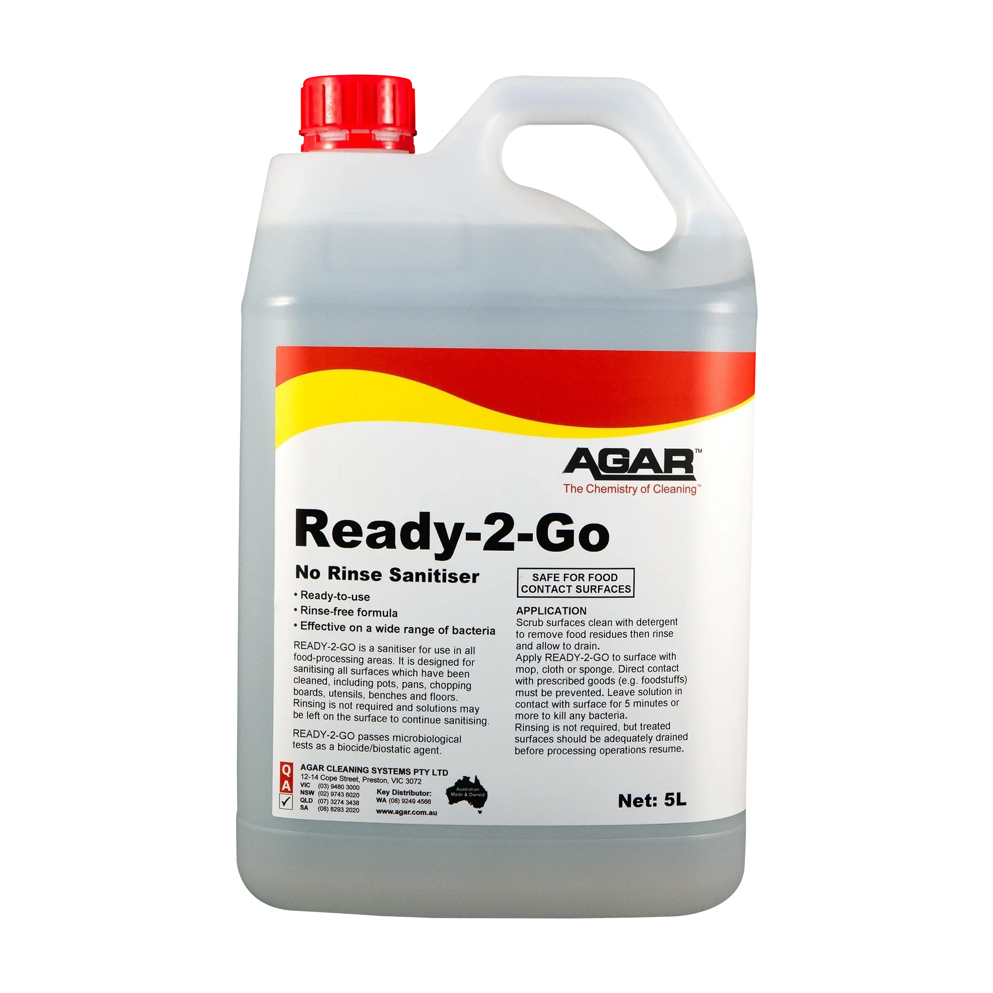 Agar Ready-2-Go No Rinse Sanitiser