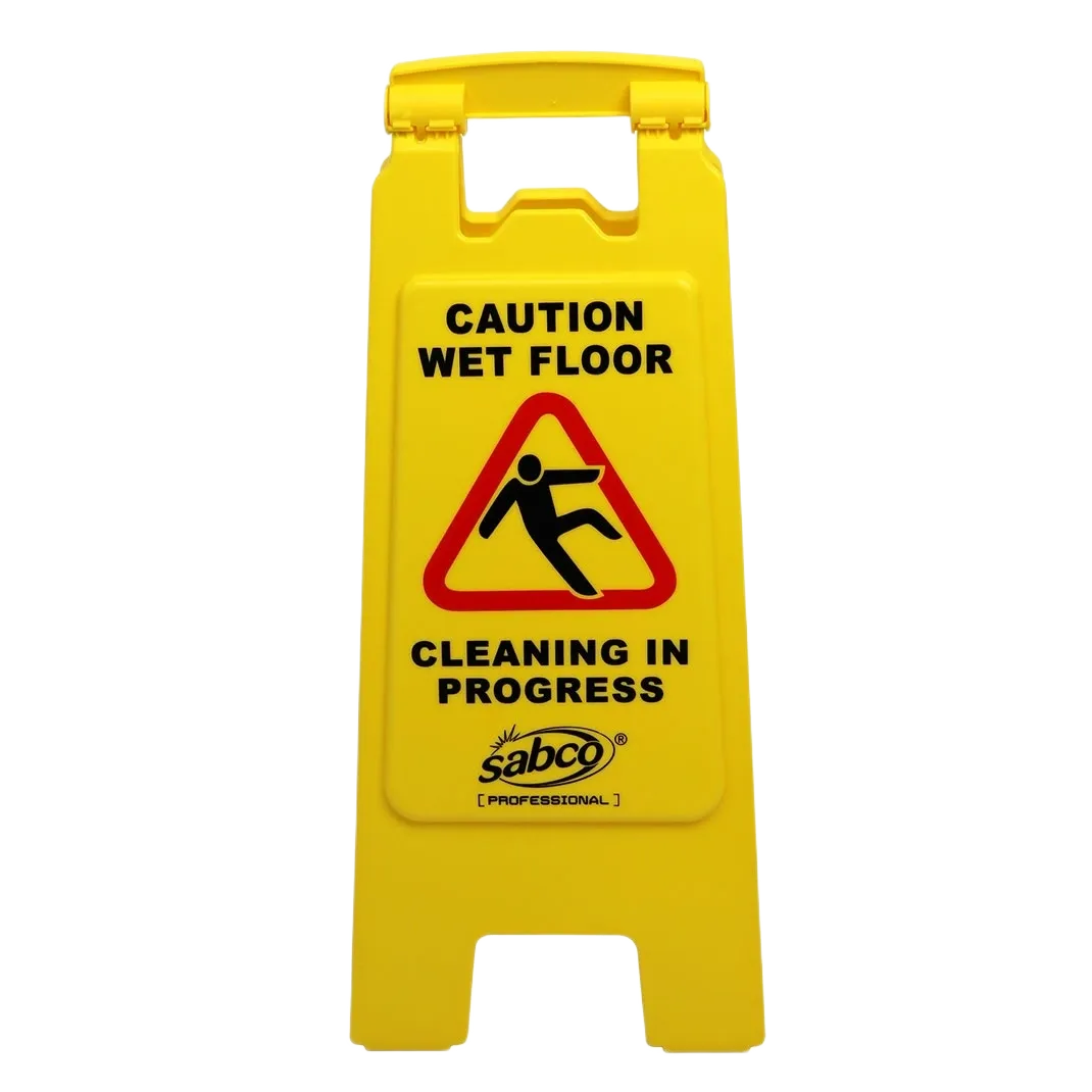 Caution Wet Floor A-Frame Yellow SABCO