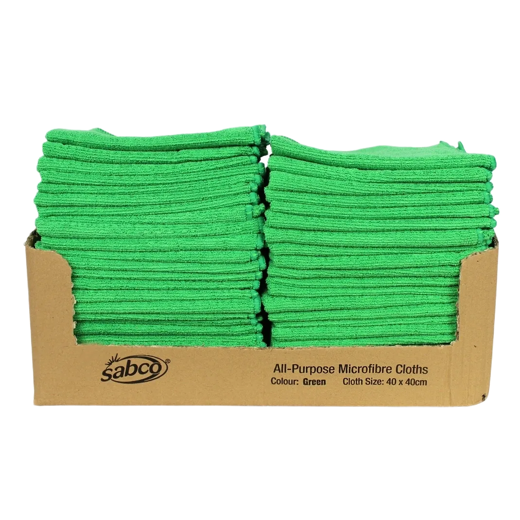 All Purpose Microfibre Cloths Various Colours 40cm x 40cm (50pk) SABCO