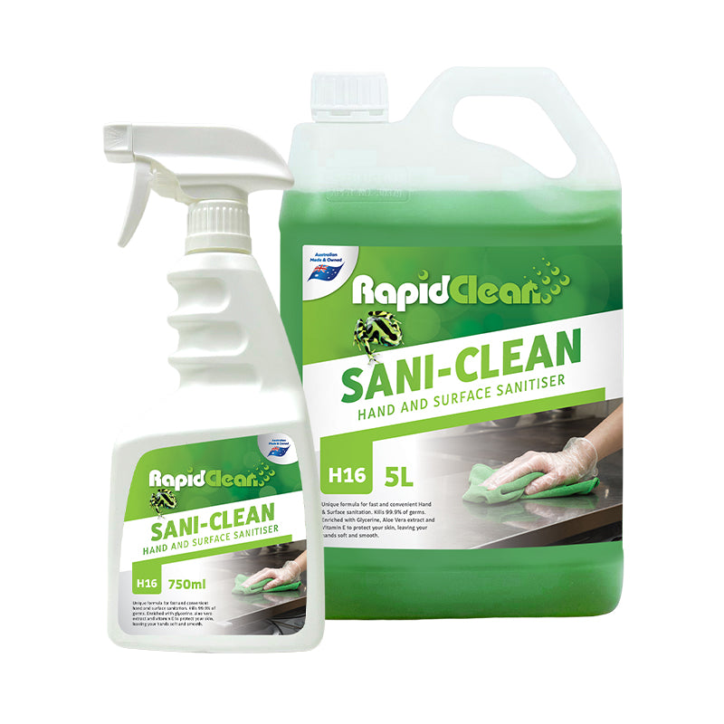 RapidClean Sani-Clean Hand and Surface Sanitiser (various sizes)