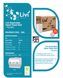 Livi Essentials Hand Towel Roll 1 Ply 80m x 16 1200