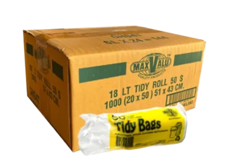 18L Tidy Bag 51x43cm Roll WHITE Maxvalu