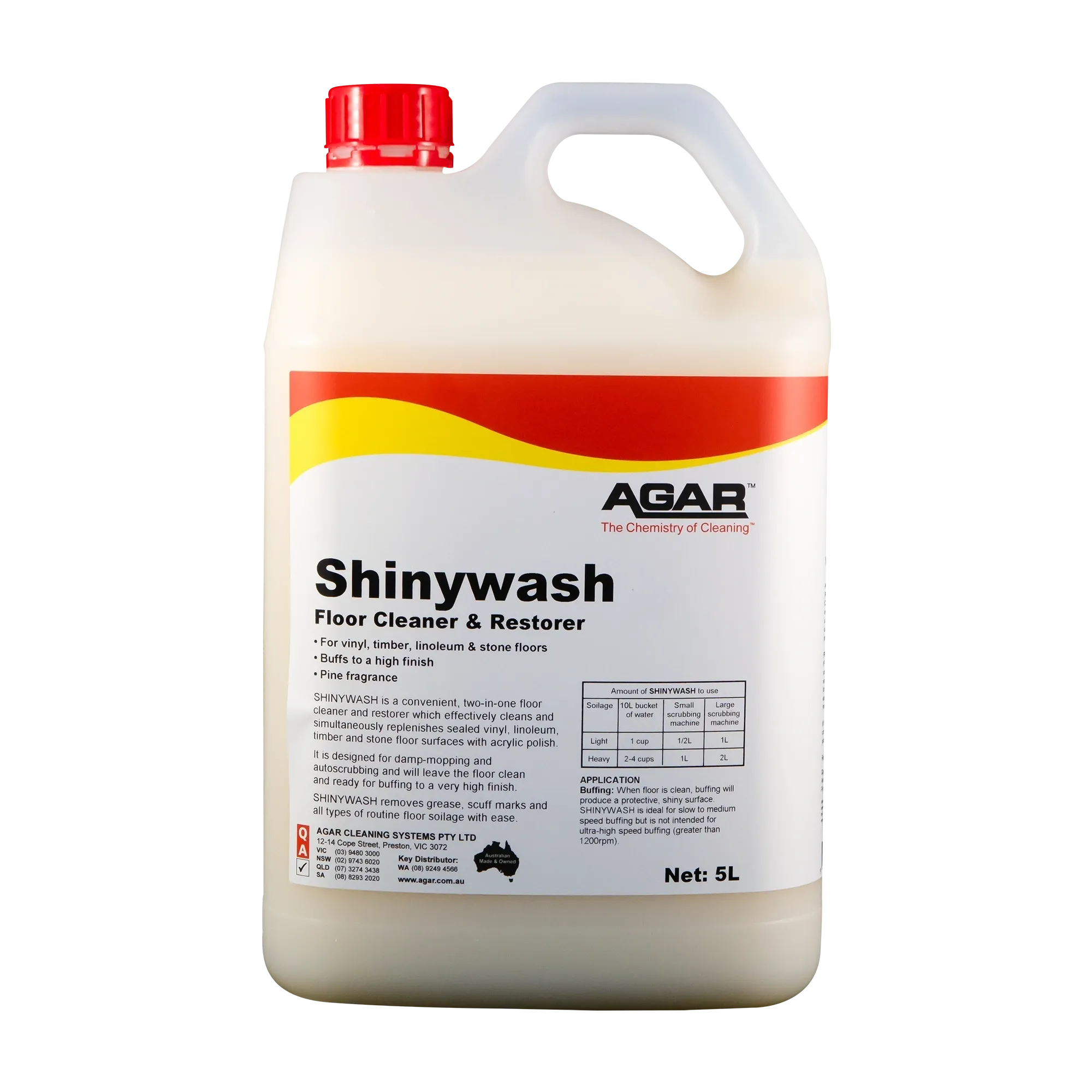 Agar Shinywash Floor Cleaner & Restorer