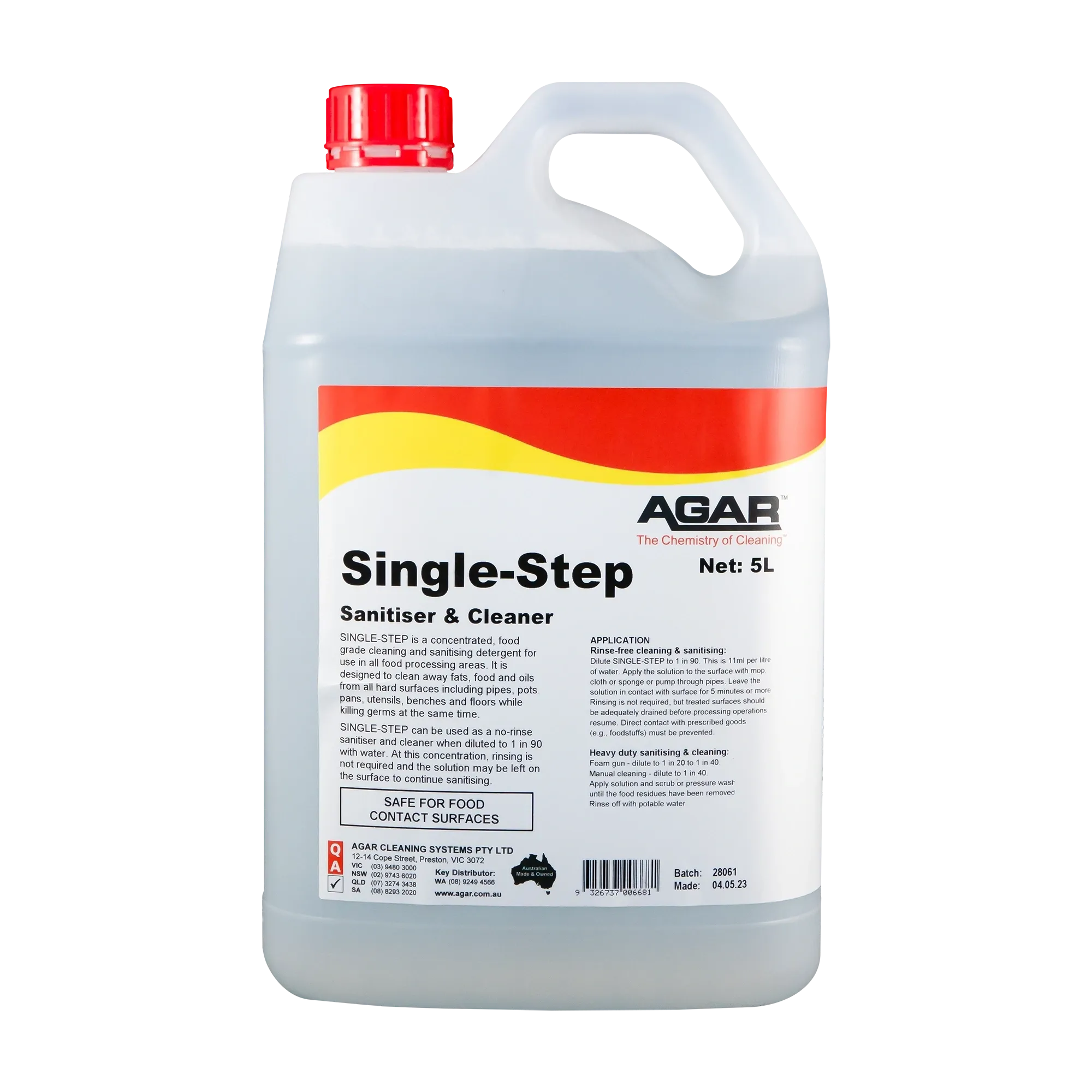Agar Single Step Sanitiser & Cleaner