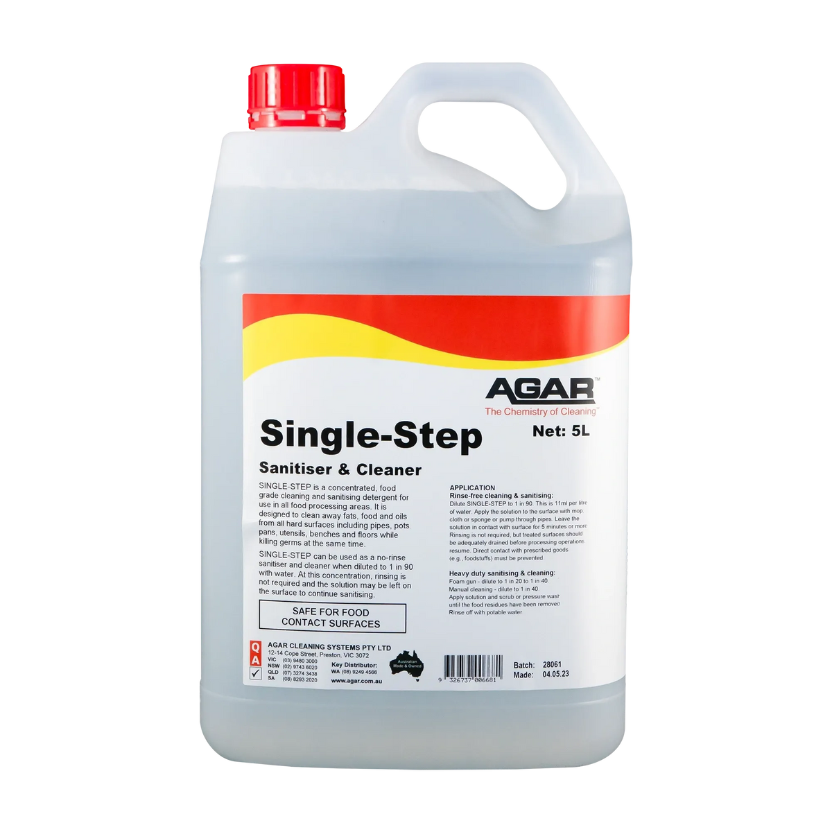 Agar Single Step Sanitiser & Cleaner