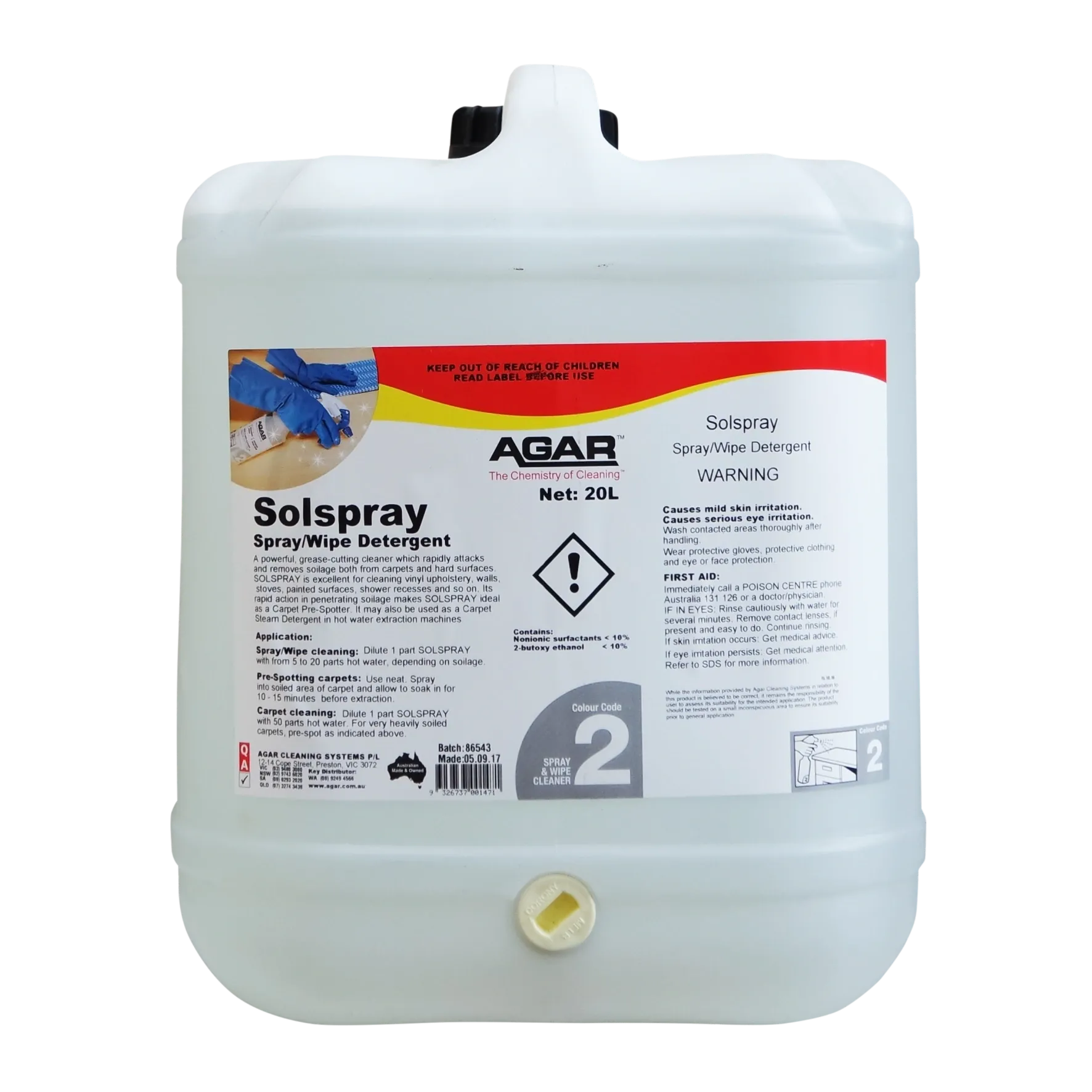 Agar Solspray Spray & Wipe Detergent