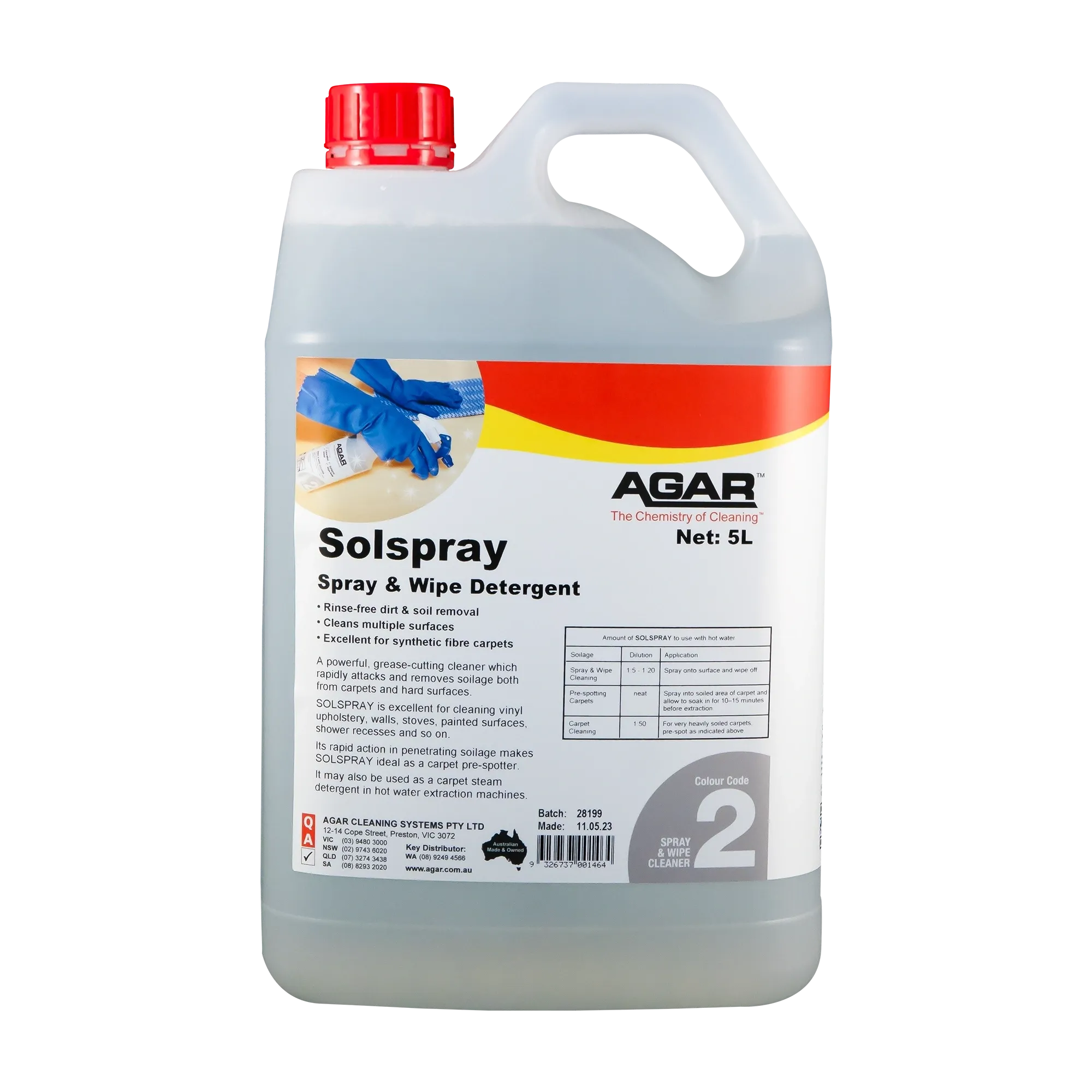 Agar Solspray Spray & Wipe Detergent