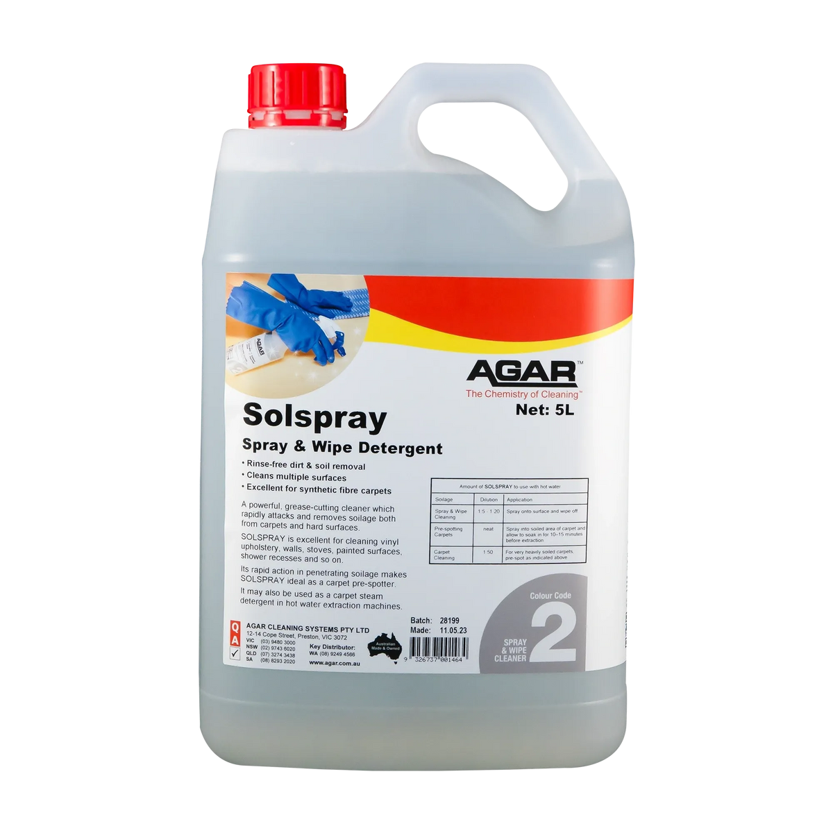 Agar Solspray Spray & Wipe Detergent