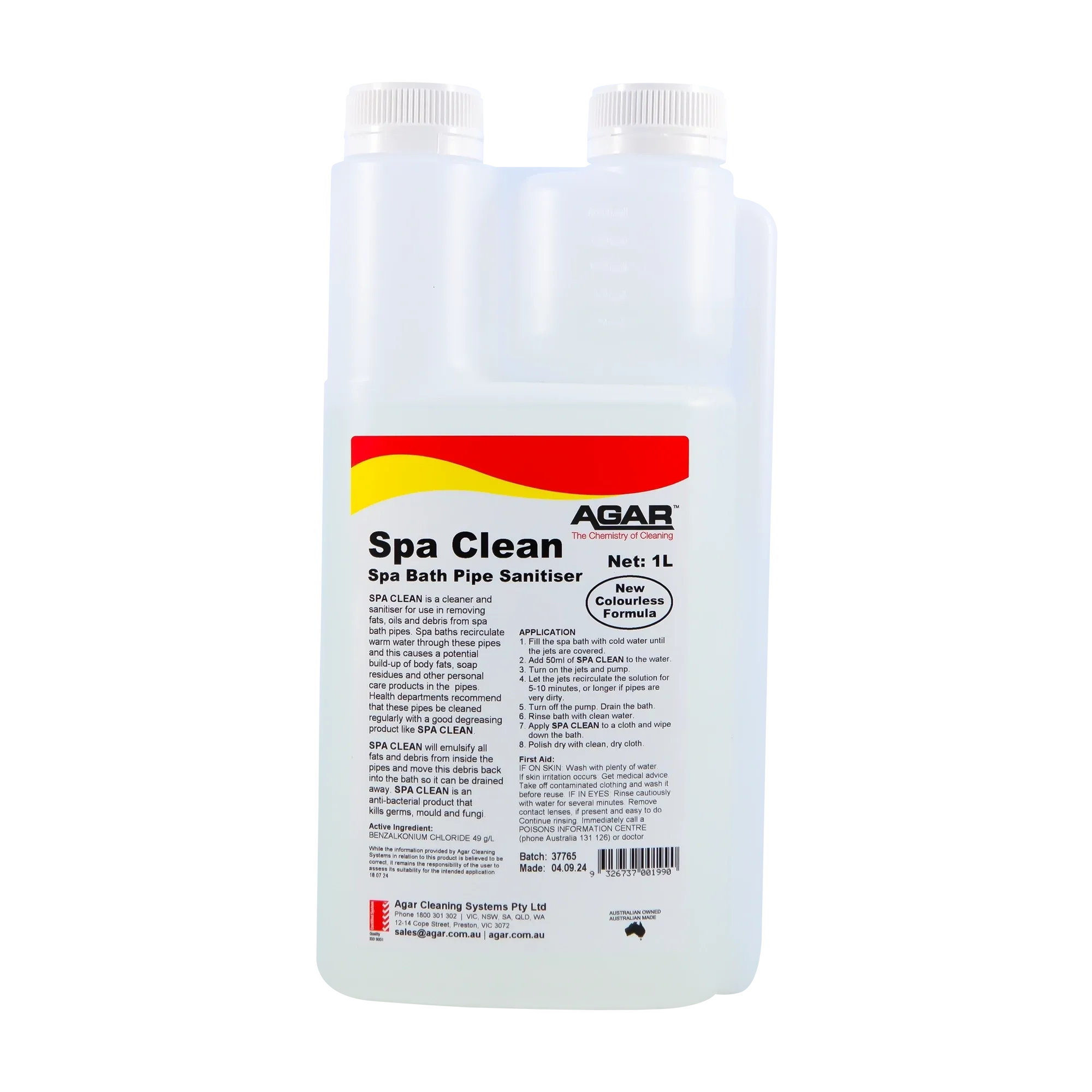 Agar Spa Clean Spa Bath Pipe Sanitiser