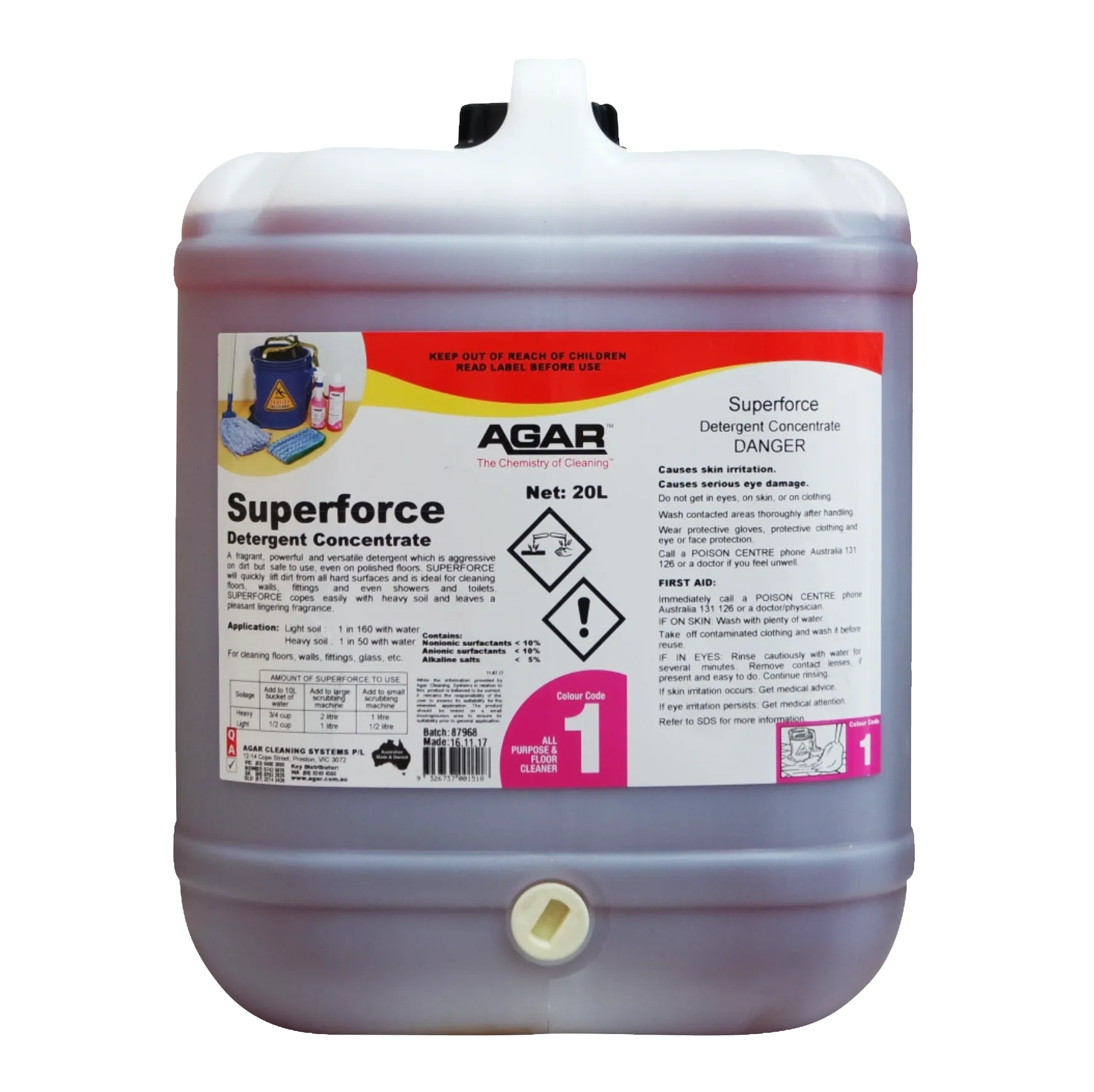 Agar Superforce Heavy Duty Detergent Concentrate Various Sizes