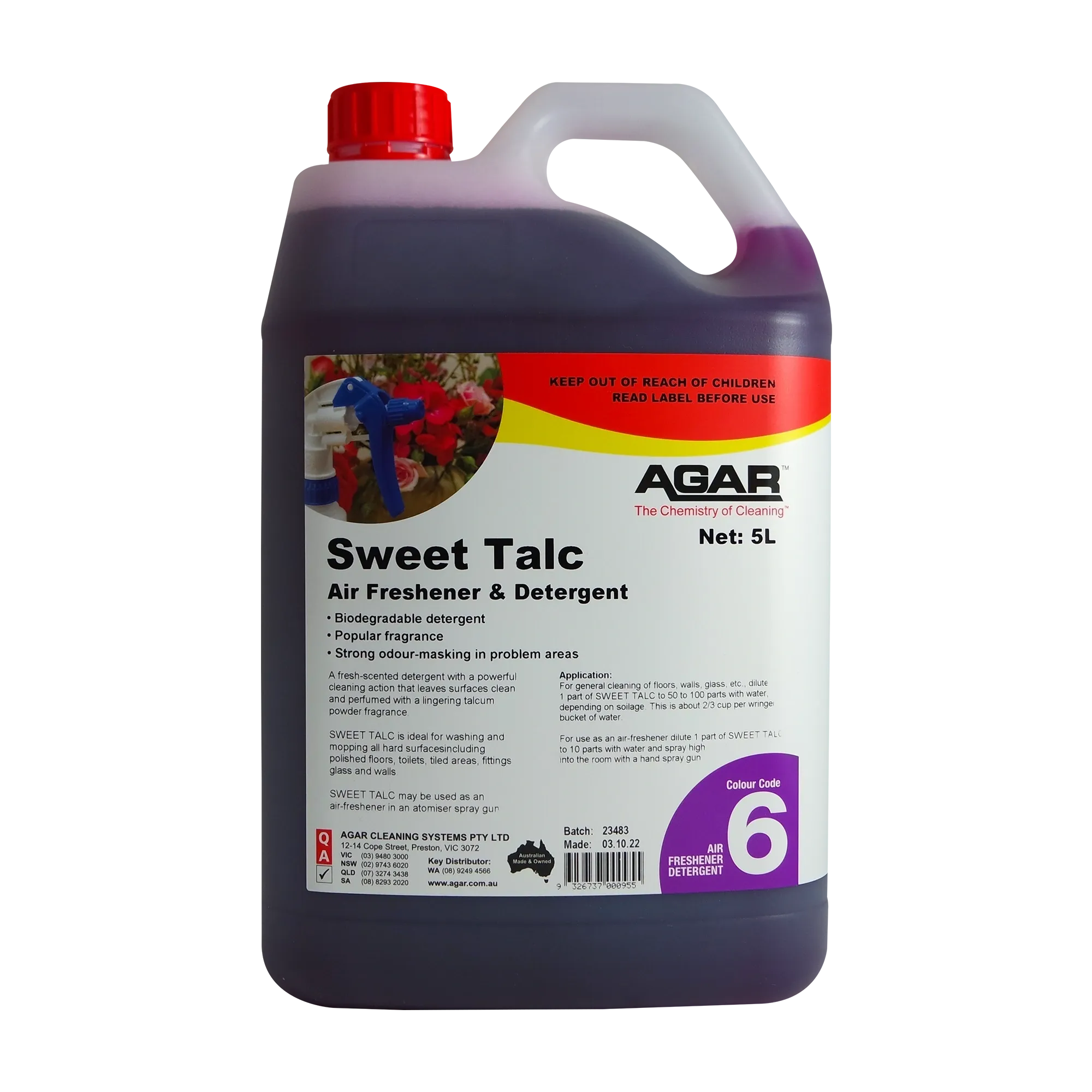 Agar Sweet Talc Air Freshener and Detergent