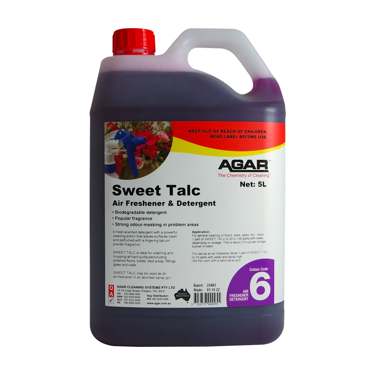 Agar Sweet Talc Air Freshener and Detergent