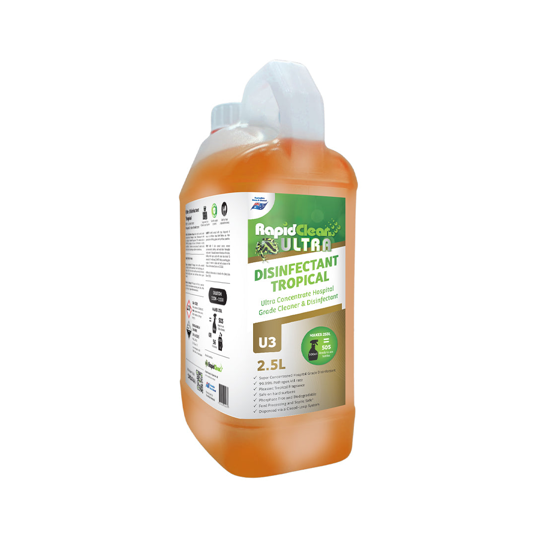 RapidClean Ultra Disinfectant Tropical  2.5Lt Hospital Grade Super Concenrate