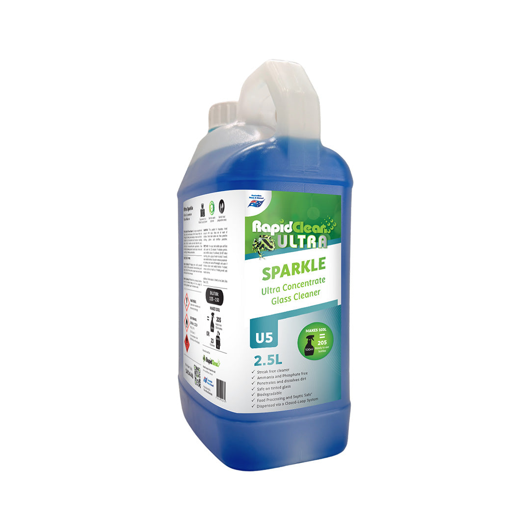 RapidClean Ultra Sparkle Super Concentrate Glass & Stainless Steel Cleaner 2.5Lt
