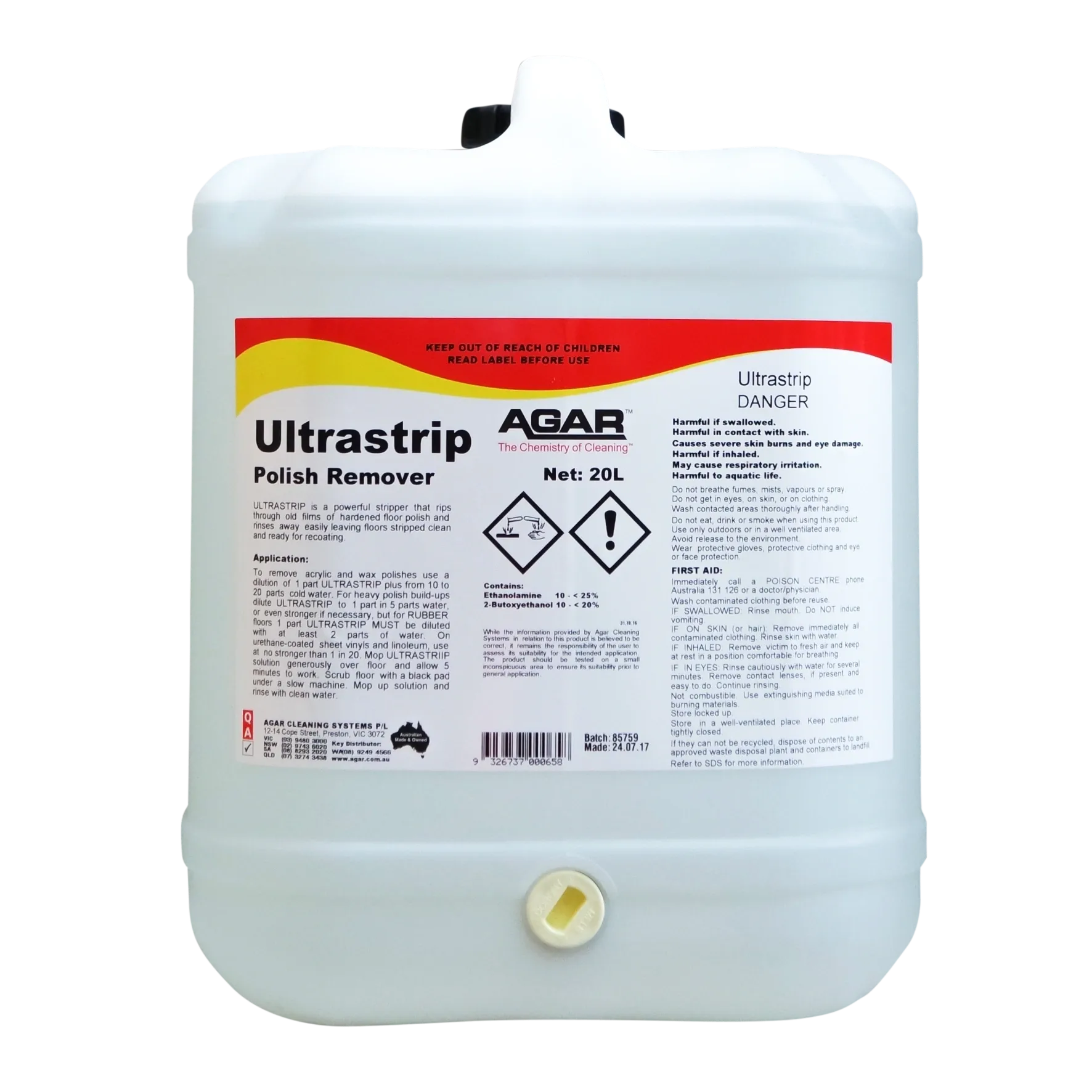 Agar Ultrastrip Polish Remover