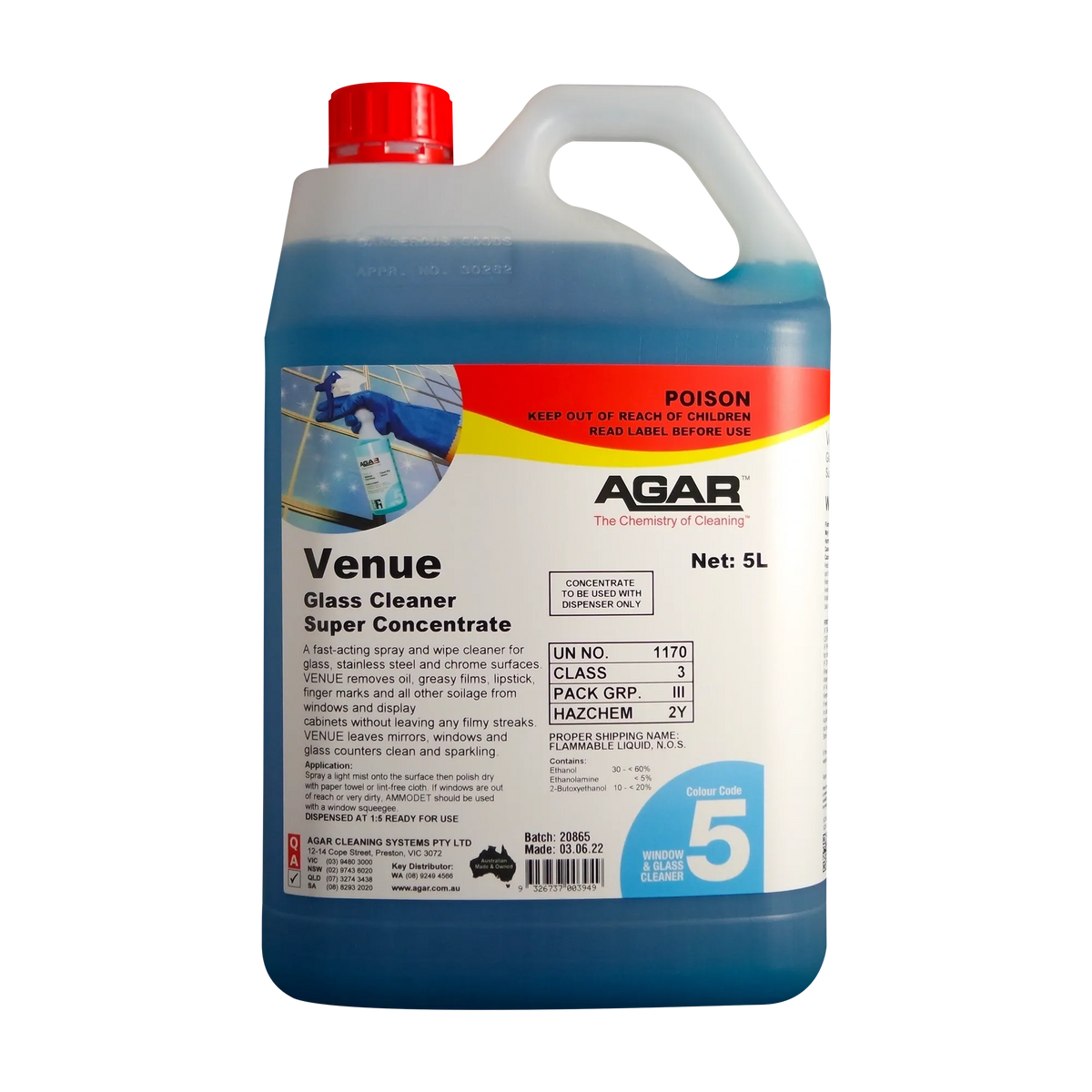 Agar Venue Glass Cleaner Super Concentrate