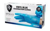 Apollo Vinyl Blue Powder Free Examination Gloves