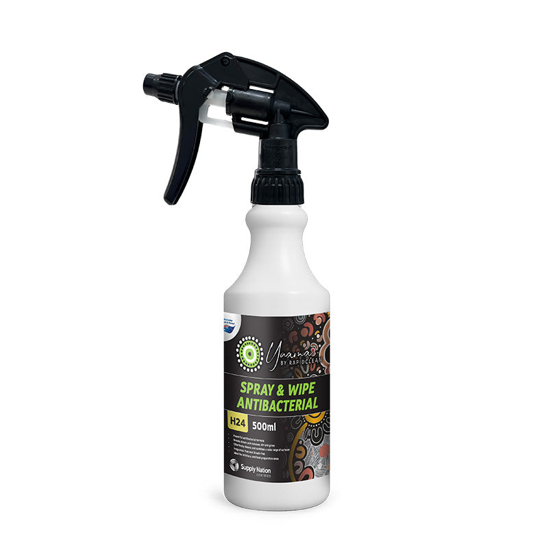 RapidClean Yaama Spray & Wipe Antibacterial 500ml bottle only