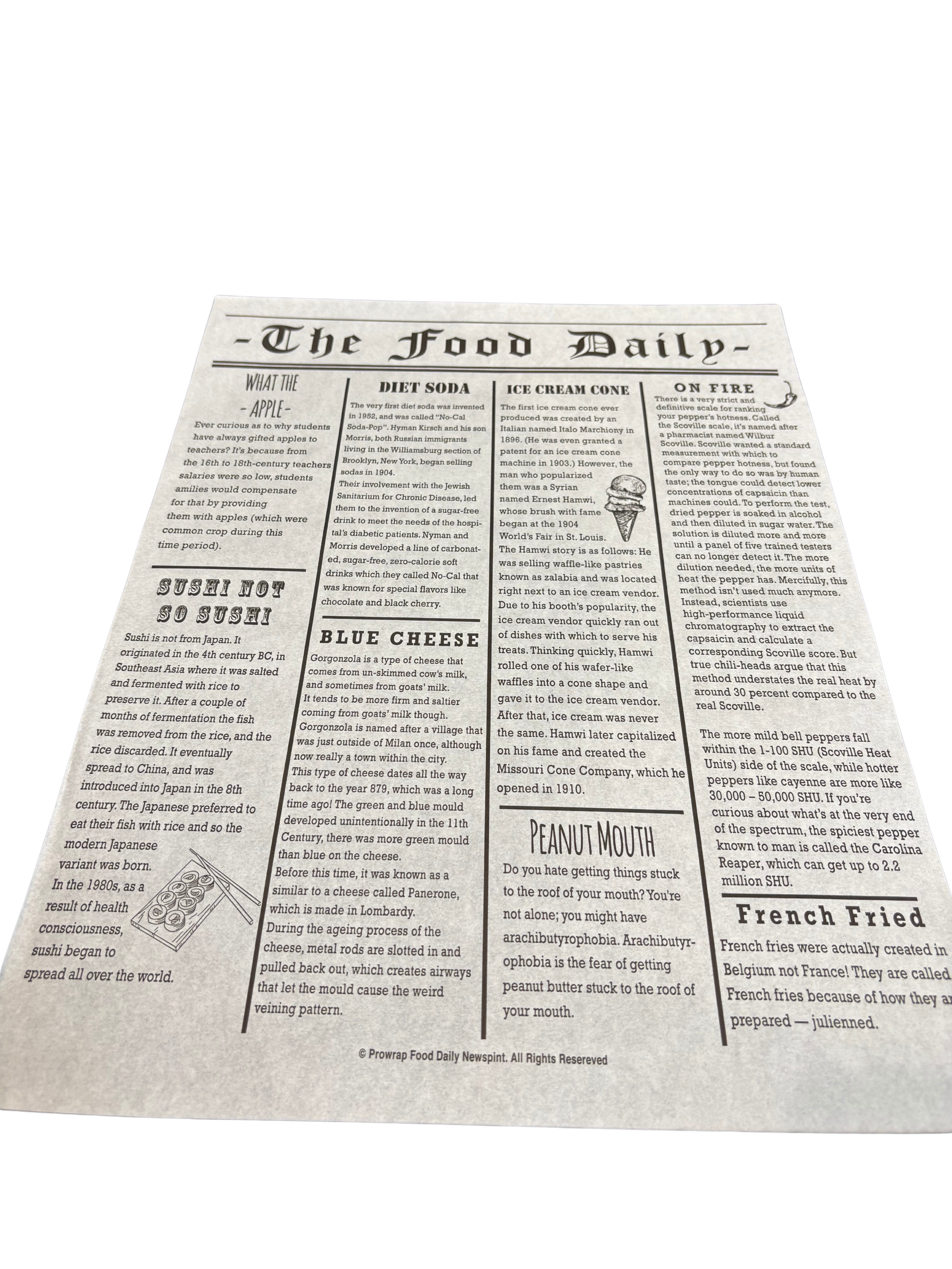 Grease Proof SCAN paper sheets 400x300 Food Daily (Pack 500)