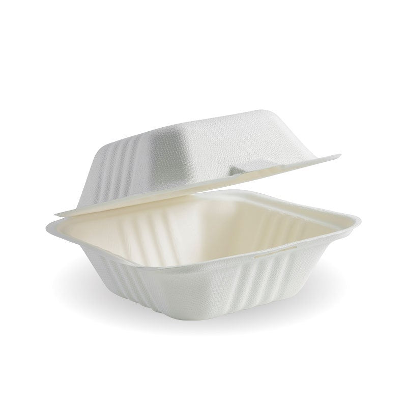 Biopak White Plant Fibre Clamshell