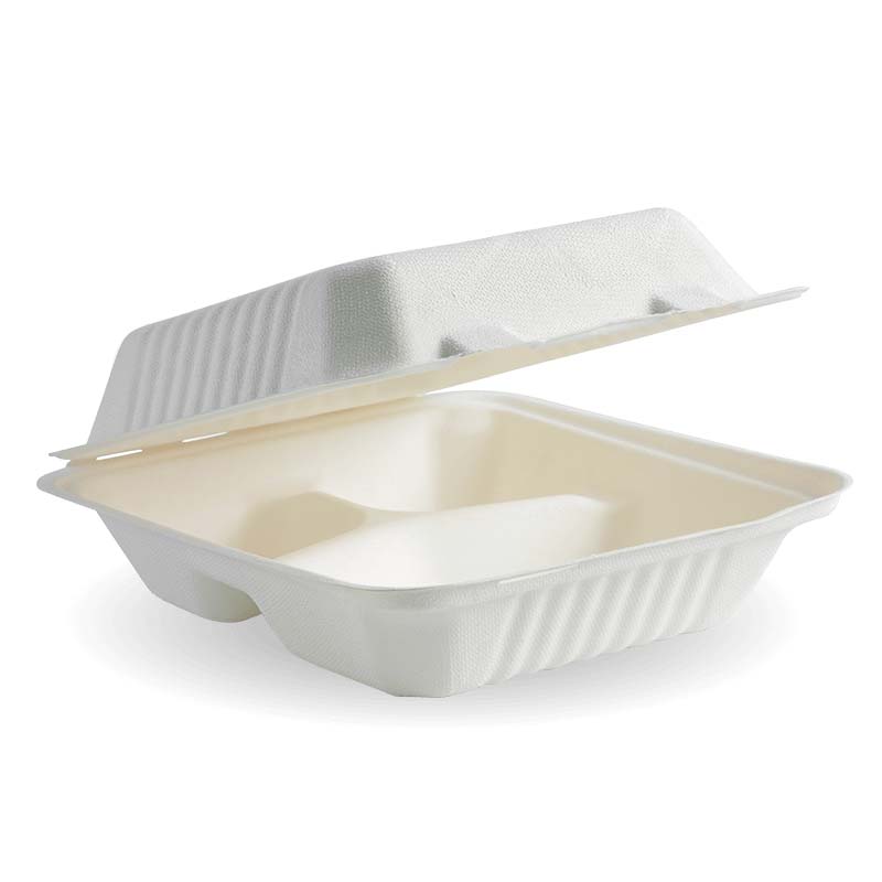 Biopak White Plant Fibre Clamshell