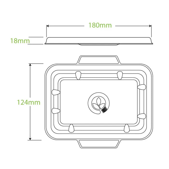 Biopak 500ml & 600ml Natural Plant Fibre Takeaway Lid