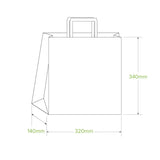 Biopak Flat Handle Kraft Paper Bags - FSC Mix - 250/carton Various Sizes