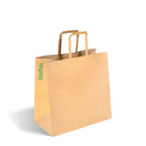Biopak Flat Handle Kraft Paper Bags - FSC Mix - 250/carton Various Sizes