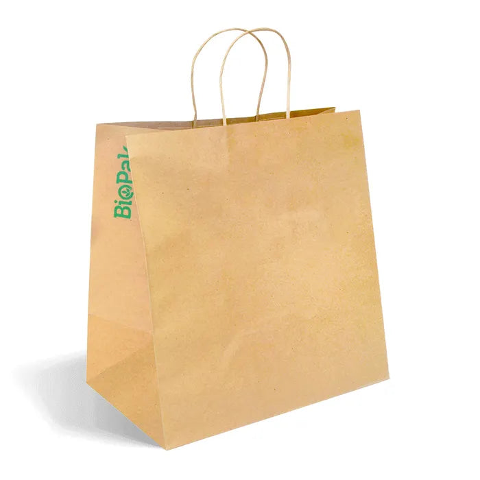 Biopak Twist Handle Kraft Paper Bags Various Sizes