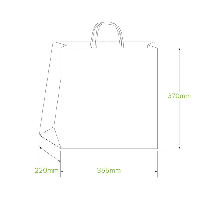Biopak Twist Handle Kraft Paper Bags Various Sizes
