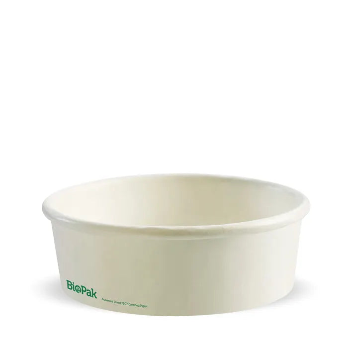 Biopak White BioBowls - Various Sizes