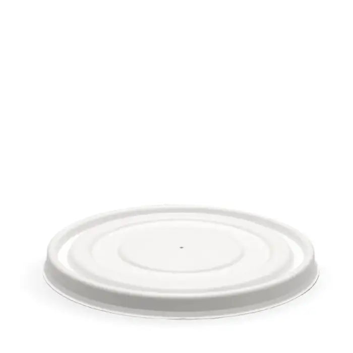 Biopak 500-1,000ml White Plant Fibre BioBowl Lid (Carton 400)