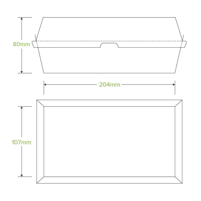 Biopak Large Snack BioBoard Box - kraft (Carton 200)