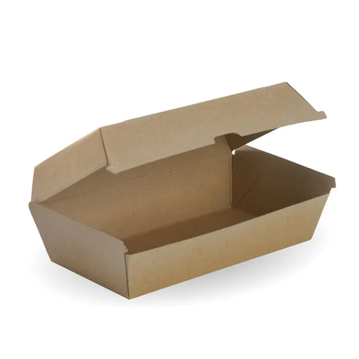 Biopak Large Snack BioBoard Box - kraft (Carton 200)