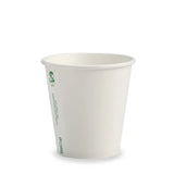 Biopak 230ml / 6oz (90mm) White Single Wall BioCup - SA Comp