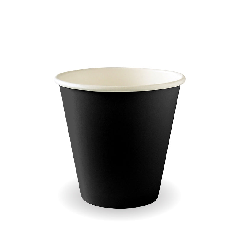 Biopak Black Single Wall BioCups (Carton 1000)
