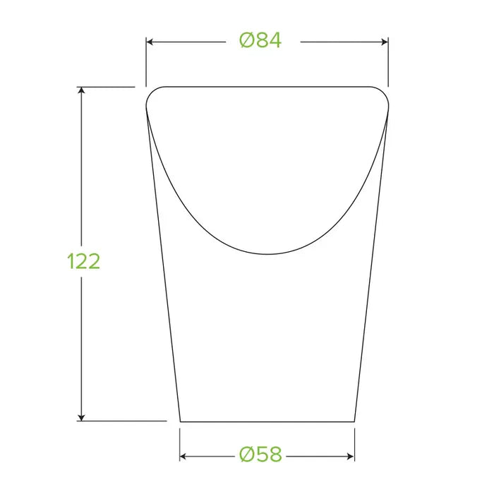 Biopak Small Paper Chip BioCup (Carton 1000)