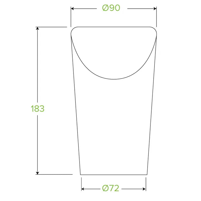 Biopak Large Paper Chip BioCup (Carton 500)