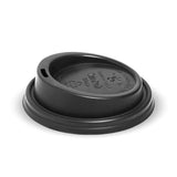 Biopak 80mm Small Black PLA BioCup Lid (Carton 1000)
