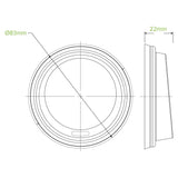Biopak 80mm Small Black PLA BioCup Lid (Carton 1000)
