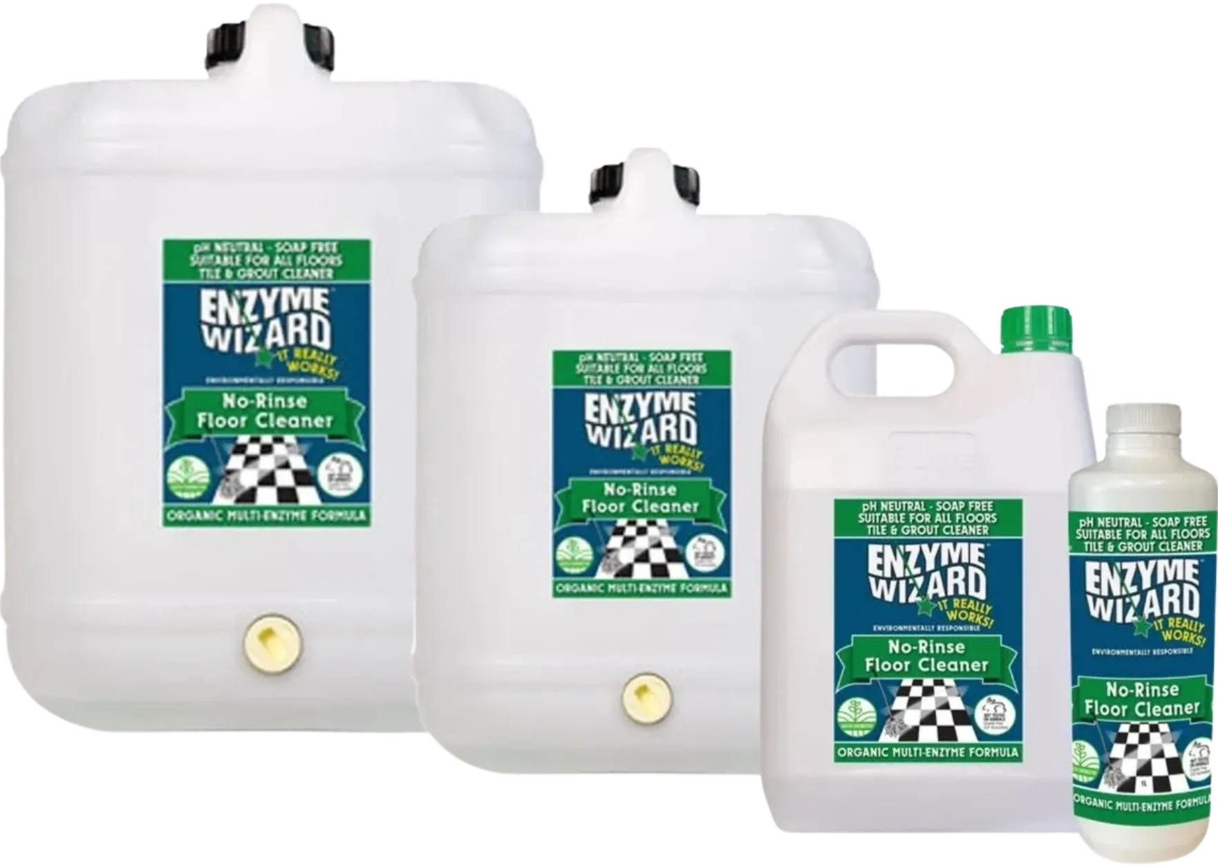 Enzyme Wizard No-Rinse Floor Cleaner Various Sizes