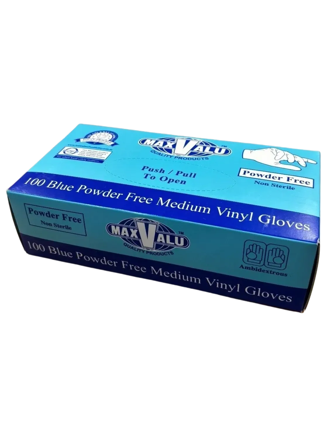 Maxvalu Blue Vinyl Gloves Powdered