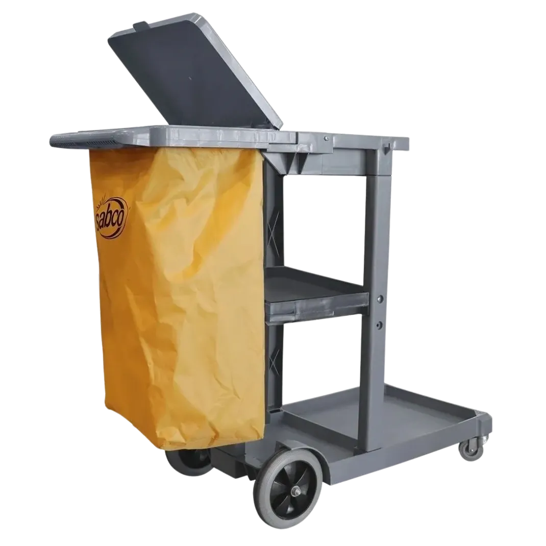 SABCO Professional Janitor Cart with lid