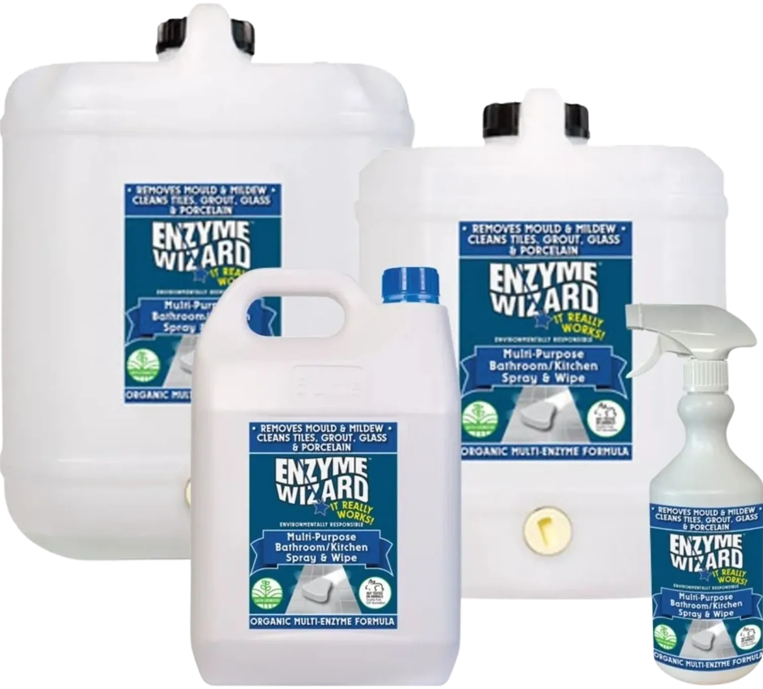 Enzyme Wizard Multi-Purpose Bathroom/Kitchen Various Sizes