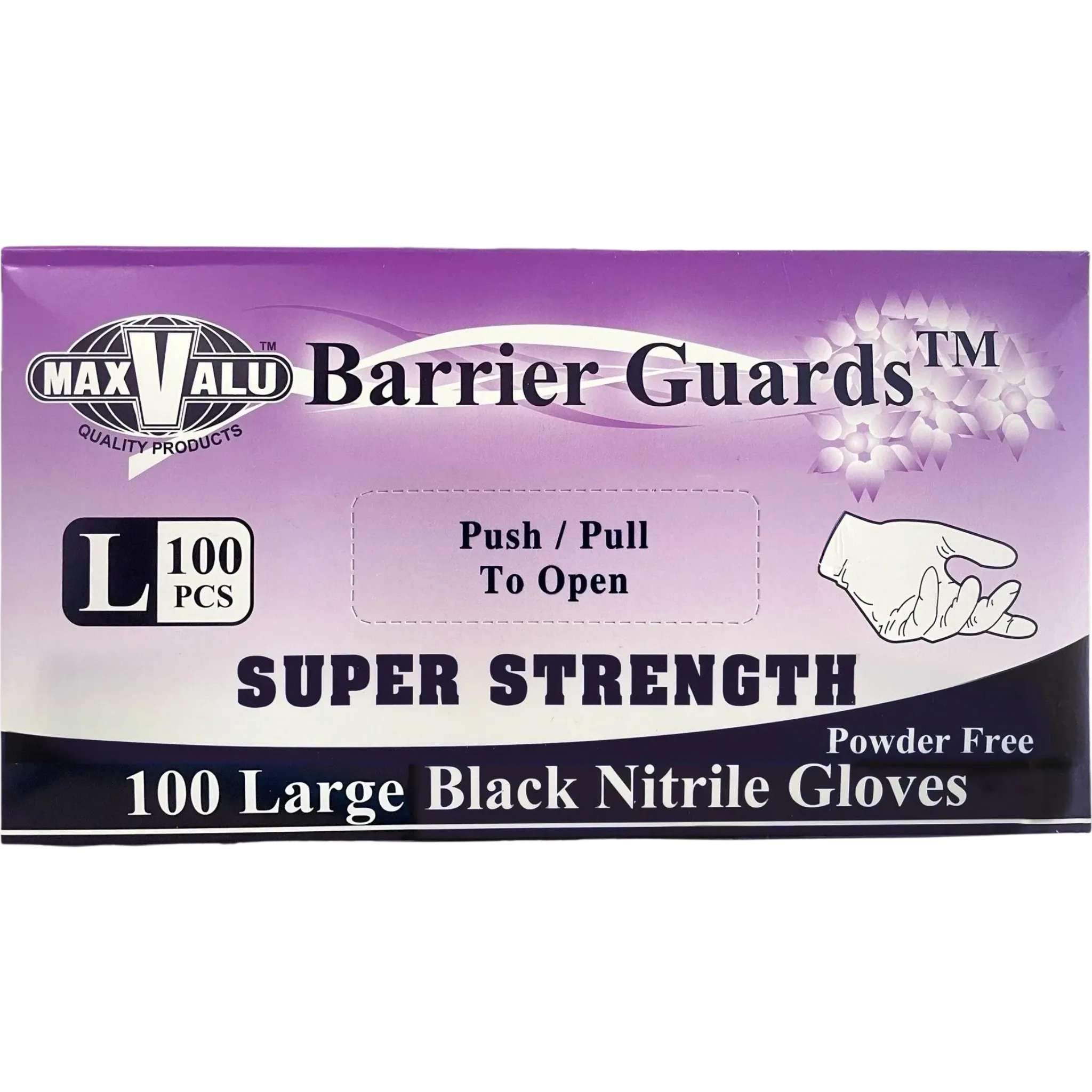 Super Strength Black Nitrile Gloves - Various Sizes