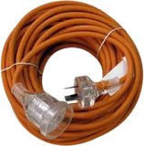 Extension Lead Rubber 20meter, 10amp, 3 core orange