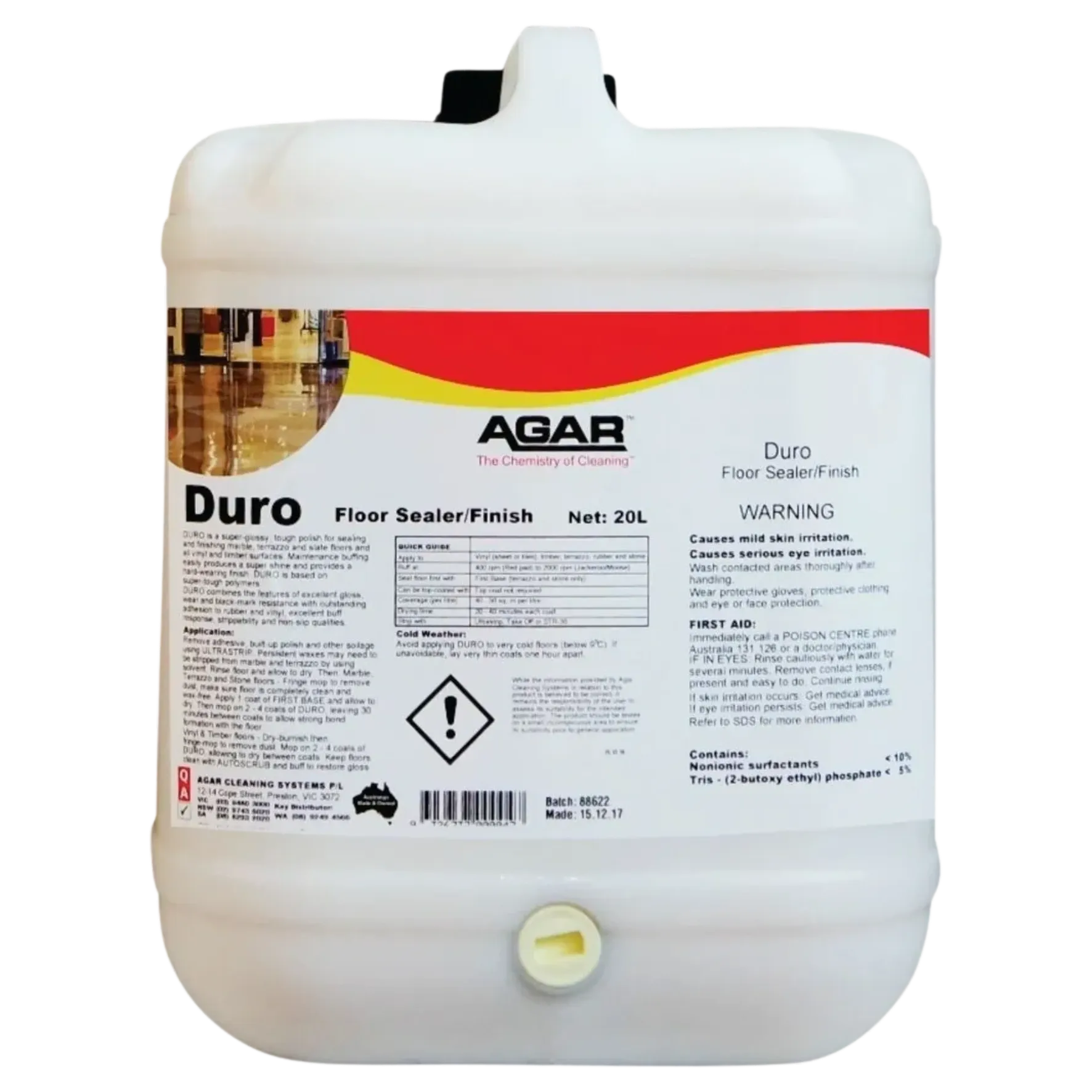 Agar Duro Floor Sealer/Finisher Various Sizes